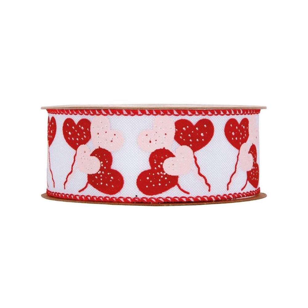 NASTRO CUORI MM40X10MT RED